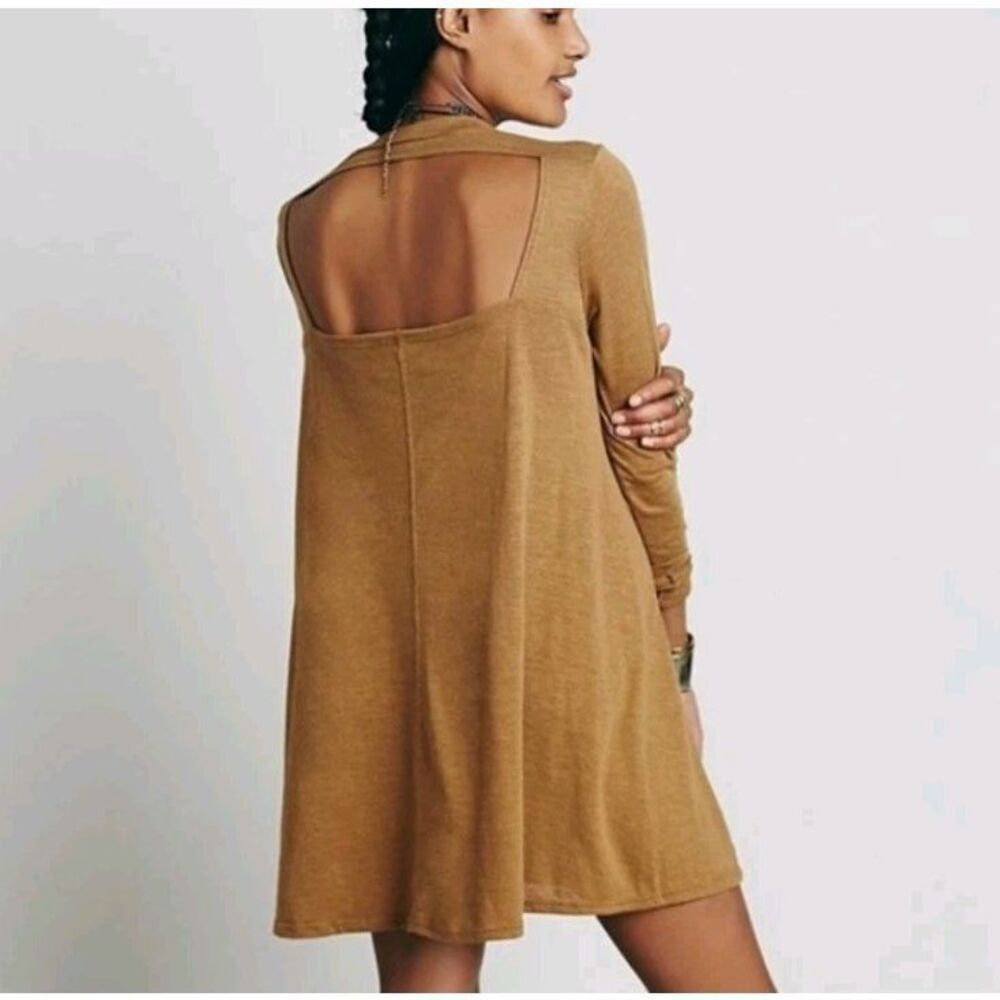 Free People Beach Keyhole Back Long Sleeve Dress Oversize S